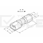 Клемма плоская полностью изолированная гнездо 5 мм 0.5-1.5 мм² (РППи-м 1.5-(4.8)) Rexant, фото3