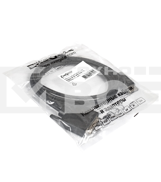 Кабель-переходник Exegate EX284908RUS  DisplayPort -DVI ExeGate EX-CC-DPM-DVIM-1.8 (20M/25M, 1,8м, экран)