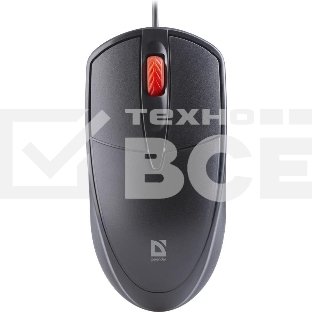 Мышь проводная Defender Icon MB-057 черный, 1000 dpi, USB, кнопки - 3