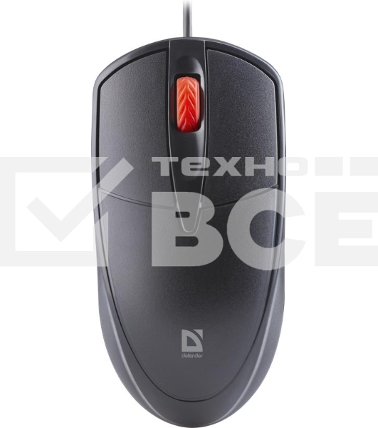 Мышь проводная Defender Icon MB-057 черный, 1000 dpi, USB, кнопки - 3