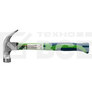 Молоток-гвоздодер Сибртех, 450г, с магнитом, фибергласовая обрезиненная рукоятка