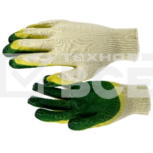 Перчатки трикотажные с двойным латексным обливом Россия