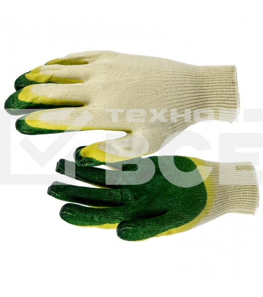 Перчатки трикотажные с двойным латексным обливом Россия