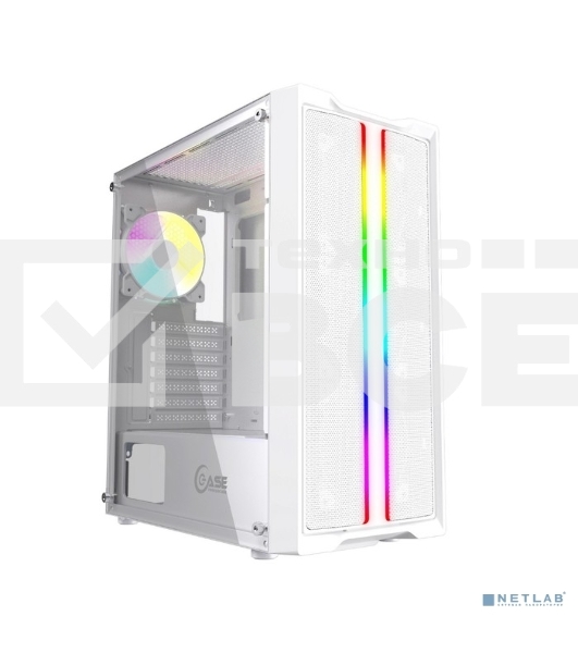 Компьютерный корпус Powercase Mistral Evo White, Tempered Glass, 1x 120mm PWM ARGb fan + ARGb Strip + 3x 120mm PWM non LED fan, белый, ATX (CMIEW-F4S)