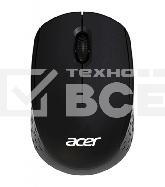 Мышь беспроводная Acer OMR020 черный, 1200 dpi, радиоканал, USB, кнопки - 3