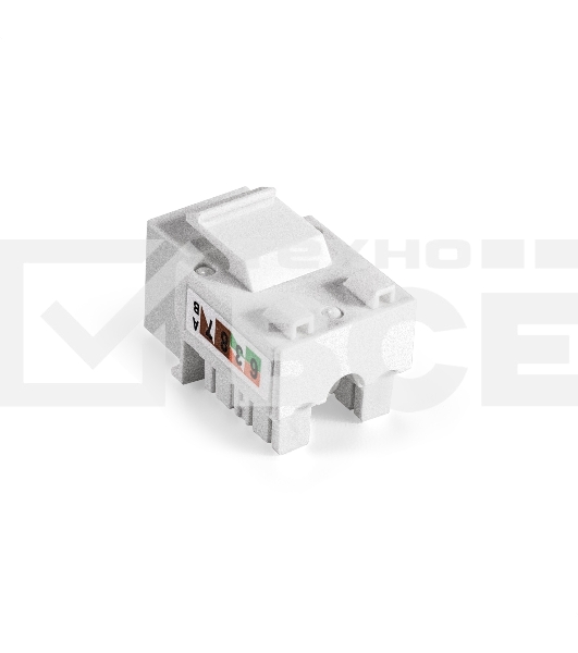 Модуль-вставка Keystone Jack RJ-45 ExeGate KJ-8P8C-U-C5e-90-110 (Кат.5e, неэкранированная, 90 градусов, IDC 110)