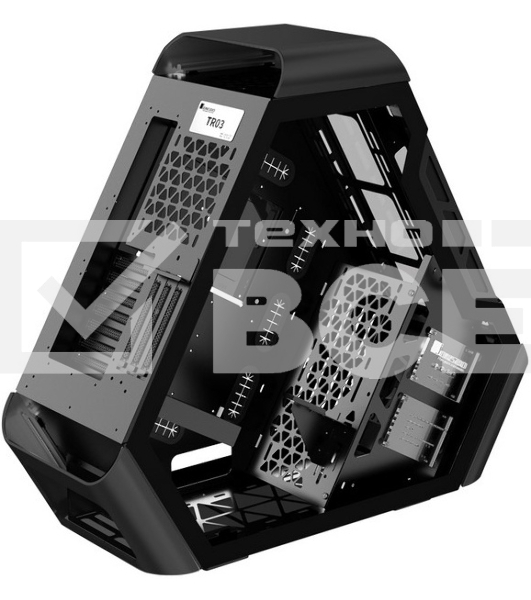 Компьютерный корпус JONSBO TR03-G Black без БП, боковая панель из закаленного стекла, mini-ITX, micro-ATX, ATX, черный