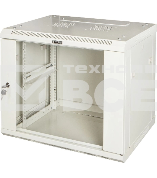 Шкаф коммутационный Lanmaster Pro (TWT-CBWPG-15U-6X4-GY) настенный 15U 600x450мм пер.дв.стекл 60кг серый 350мм 768мм IP20 металл