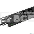 Блок распределения питания Rexant для 19' шкафов, горизонтальный, 8 розеток C13, 10A, без выкл, алюм корп, шнур 2м, вилка C14, фото7