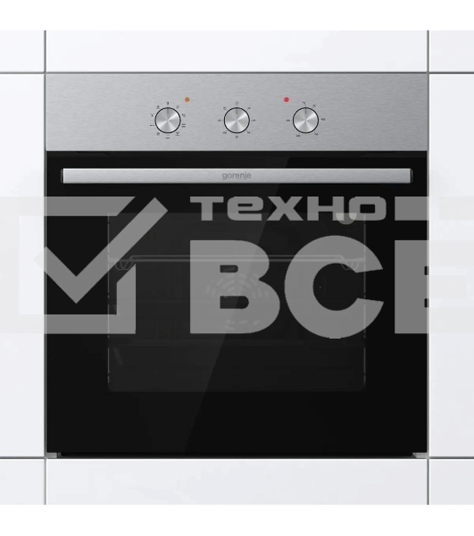 Встраиваемый духовой шкаф электрический Gorenje BO6727E03NX, черный/серебристый
