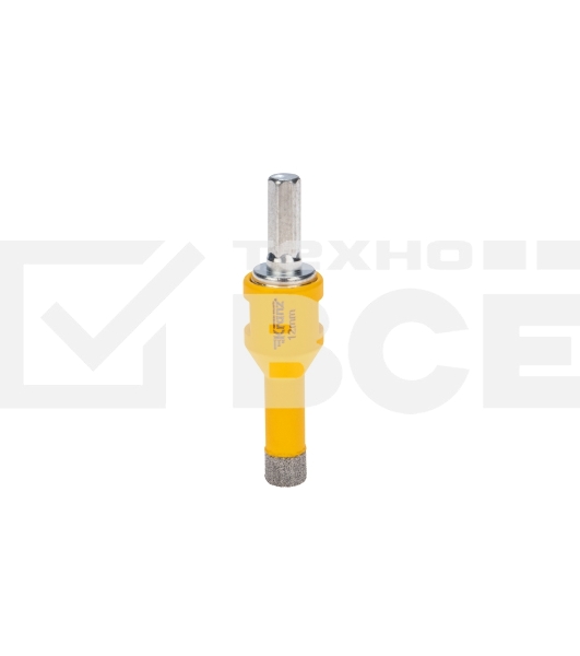 Коронка алмазная профессиональная по керамограниту и железобетону Kranz М14, вакуумное спекание, 12 мм, для УШМ