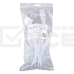 Кабель питания Cablexpert Schuko-C13, 3x1.0мм2, 10A, с заземлением, медь, 2м, белый, пакет, фото 1