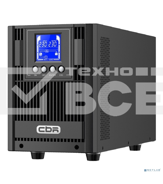 Источник бесперебойного питания CBR ESN-2KT-4F-LCHERSC Online 2000VA/2000W Tower 4 x Schuko, LCD, HID-USB, RS232, EPO, SNMP slot