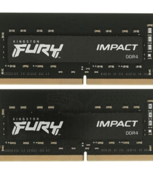 Оперативная память Kingston Fury Impact, DDR4, 16GB (1x16GB), 3200MHz, CL20, SO-DIMM