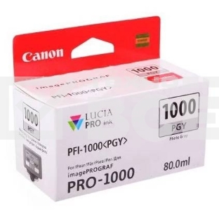 Картридж струйный Canon PFI-1000 PGY для IJ SFP PRO-1000 WFG. Фото серый. 80 мл.