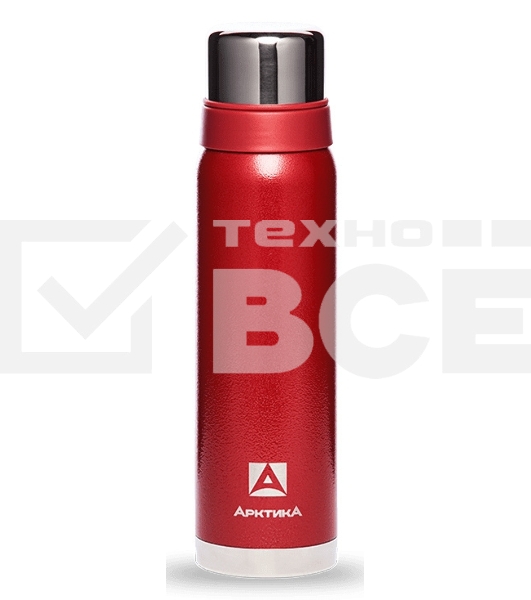 Термос Арктика 106-900 красный, узкое горло 0,9 л американский дизайн