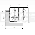 Панель варочная LEX GVG 640-1 BLгазовая 1000-3500Вт 4конфорки газ контроль, фото7