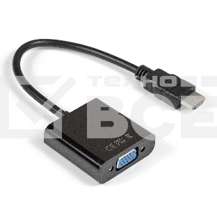 Кабель-переходник Exegate EX284926RUS HDMI-VGA ExeGate EX-HDMIM-VGAF-0.15 (19M/15F, 0,15м)