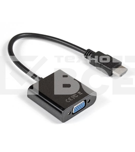 Кабель-переходник Exegate EX284926RUS HDMI-VGA ExeGate EX-HDMIM-VGAF-0.15 (19M/15F, 0,15м)