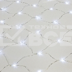Гирлянда «Сеть» 1,5х1,5 м, прозрачный ПВХ, 96 LED белый, фото 1