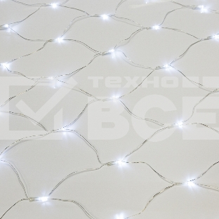Гирлянда «Сеть» 1,5х1,5 м, прозрачный ПВХ, 96 LED белый