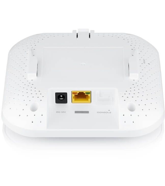 Гибридная точка доступа Zyxel NebulaFlex NWA90AX, WiFi 6, 802.11a/b/g/n/ac/ax (2,4 и 5 ГГц), MU-MIMO, антенны 2x2, до 575+1200 Мбит/с, 1xLAN GE, PoE, защита от 4G/5G, БП в комплекте