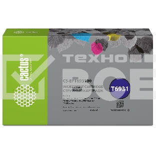 Картридж струйный Cactus CS-EPT693100 (T6931) черный (350 мл) для Epson SureColor SC-T3000/T3070/T3200/T5000/5200
