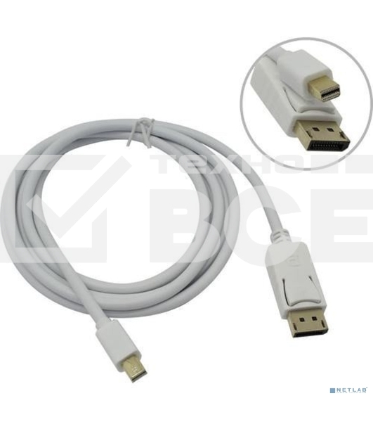 Кабель-переходник Exegate EX284929RUS miniDisplayPort-DisplayPort ExeGate EX-CC-mDPM-DPM-1.8 (mini20M/20M, 1,8м)