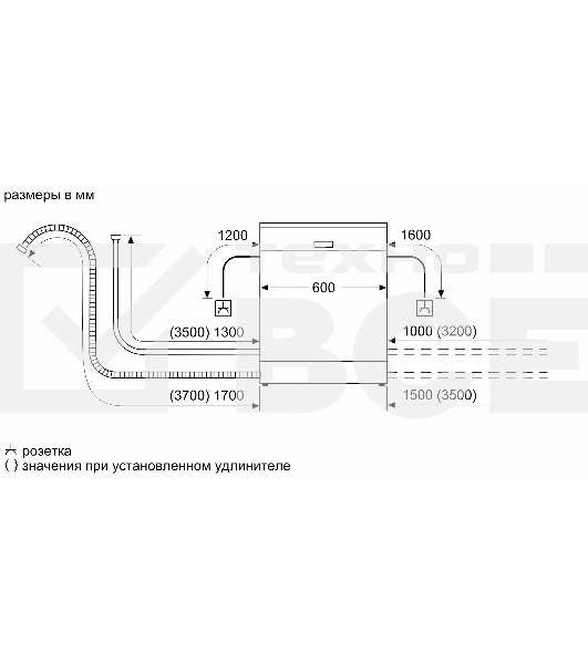 Встраиваемая посудомоечная машина Bosch SMV25BX02R 60cm