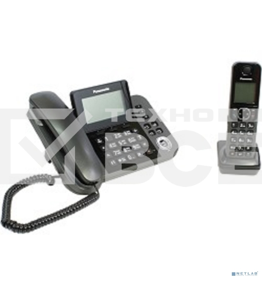 Телефон беспроводной (DECT) Panasonic KX-TGF310RUM, серый металлик