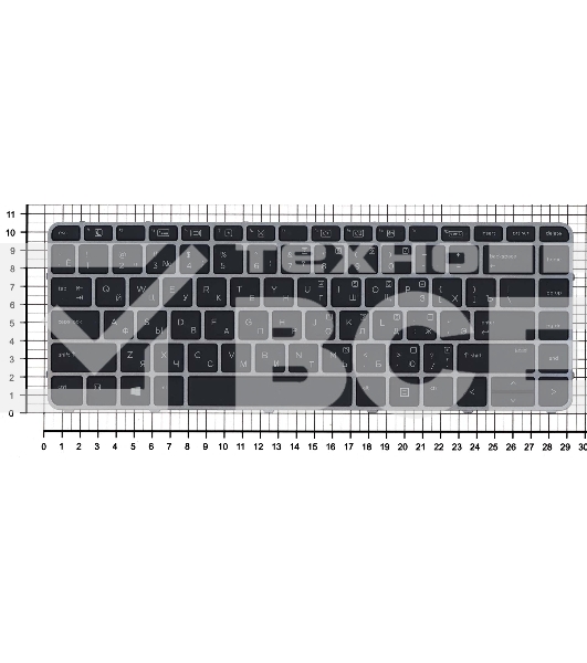 Клавиатура для ноутбука HP EliteBook Folio 1000 1040 G3 черная с сереристой рамкой и подсветкой