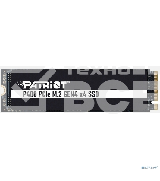 Накопитель SSD Patriot P400, 1Tb, PCIe 4.0 x4, M.2 2280, NVMe, R/W 5000/4800, с радиатором