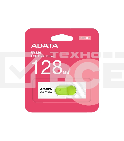 Флеш диск 128GB USB 3.2 Gen1 AUV320-128G-RWHGN White/Green