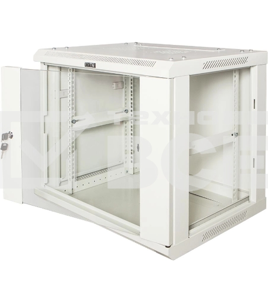 Шкаф коммутационный Lanmaster Pro (TWT-CBWPG-15U-6X4-GY) настенный 15U 600x450мм пер.дв.стекл 60кг серый 350мм 768мм IP20 металл