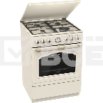 Газовая плита Gorenje GKS6C71CLI, электрическая духовка, металлическая крышка, чугун, слоновая кость, фото2