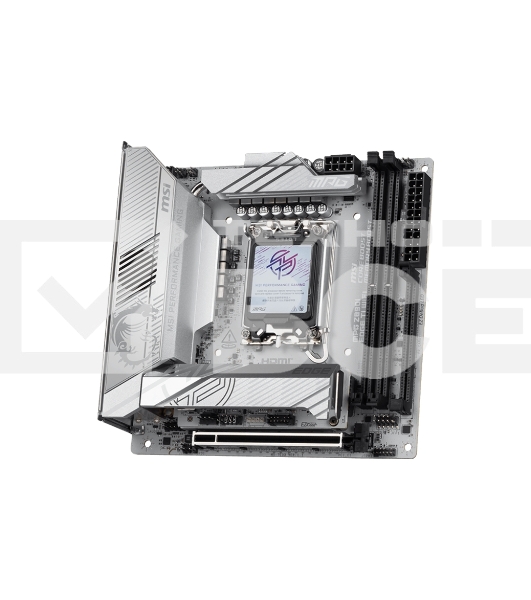 Материнская плата MSI MPG Z890I EDGE TI WIFI, LGA 1851, Intel Z890, 2xDDR5, 2xSATA, 4xM.2, 1xPCIe 5.0 x16, 1xHDMI, 2xThunderbolt 4, 1xUSB-C, 1x 5Gb LAN, 7xUSB-A 10Gbps, 2xUSB-A 5Gbps, 1xUSB-C 20Gbps, 7.1, 2x3.5 мм, TOSLINK, Mini-ITX