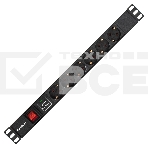 Блок розеток горизонтальный ExeGate ServerPro PDU-19H607 Al-6S-C14-SW-SPD1, 19