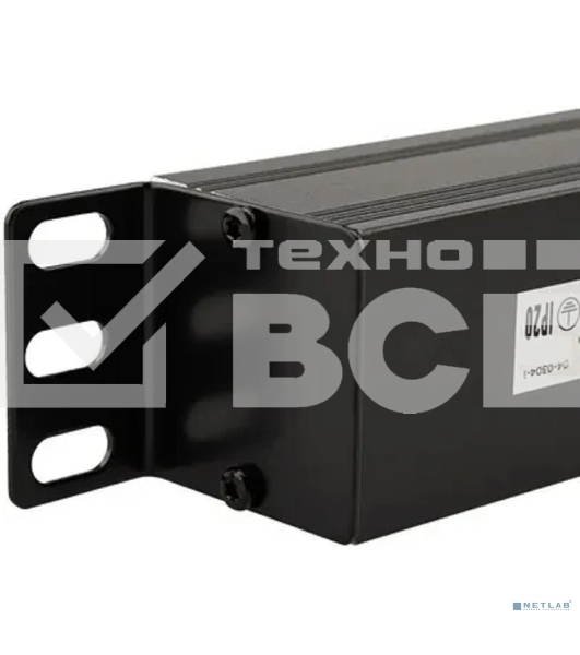 Блок распределения питания Rexant для 19' шкафов, горизонтальный, 8 розеток C13, 10A, без выкл, алюм корп, шнур 2м, вилка C14