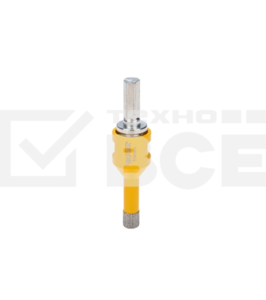 Коронка алмазная профессиональная по керамограниту и железобетону Kranz М14, вакуумное спекание, 10 мм, для УШМ