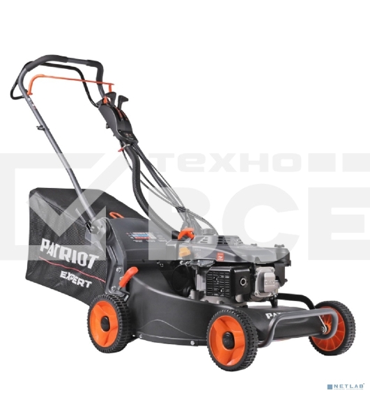 Газонокосилка бензиновая PATRIOT PT 54AS, 53 см, самоходная(3 скорости), 7,5л.с., алюминиевая дека, крданная передача на редуктор колес травосборник 75л