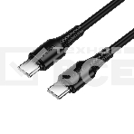 Кабель USB2.0 Hoco Type-C/Type-C, 3А, 60Вт, X120, 1м, черный, коробка, фото4