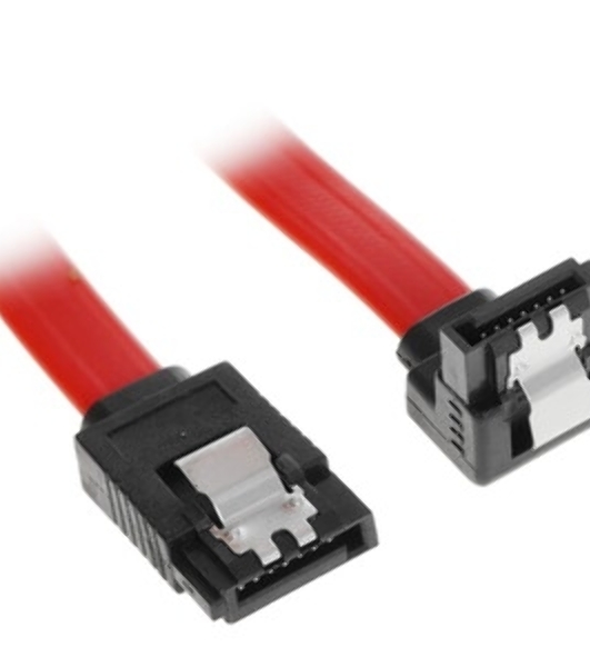 Кабель Vention SATA 3 M/SATA 3 M угол 90 с защелками, красный - 0.5 м KDDRD