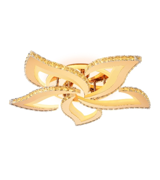 Потолочный светодиодный светильник Ambrella light FA1724/5 GD золото 3000K/4200K/6400K 113W 630*600*100 (ПДУ РАДИО 2.4G)