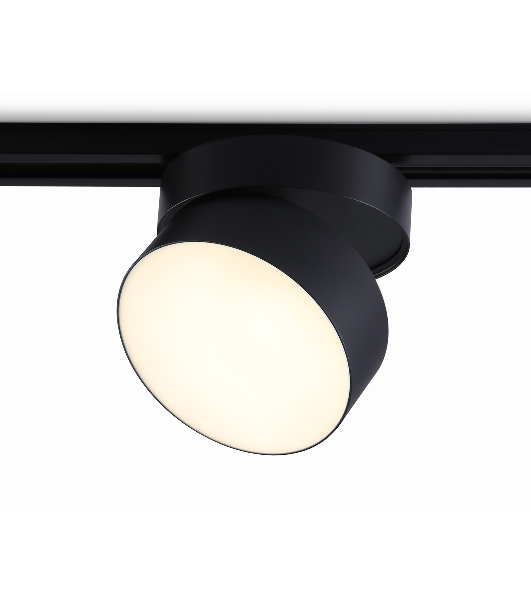 Трековый однофазный светодиодный светильник Ambrella light GL6877 BK черный LED 16W 3000K D115*90