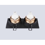 Встраиваемый точечный светильник Ambrella light TN102833/2 BK/GD черный/золото GU5.3/2 178*93*50, фото5