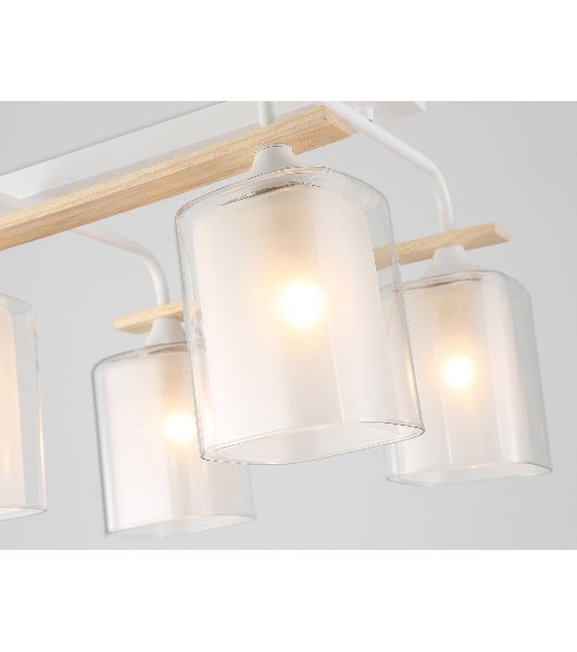 Светильник Ambrella light TR3033246/4 WH/WD белый/дерево E27/4 max 60W 340*340*245