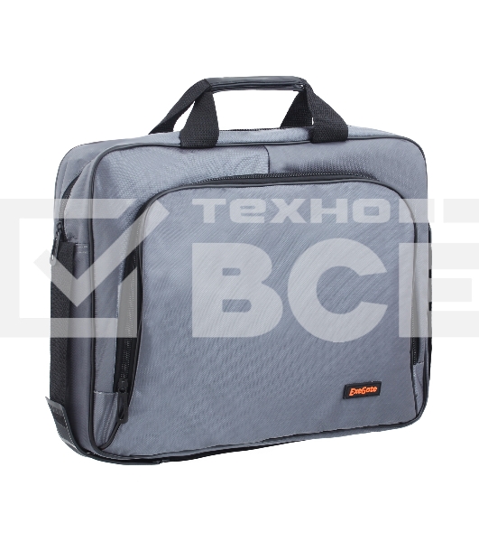 Сумка ExeGate EX264612RUS Office F1596 Dark-Grey, темно-серая, полиэстер, для ноутбуков до 15.6