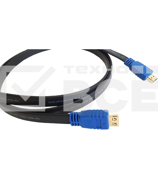 Кабель HDMI 97-01014006 Kramer Electronics C-HM/HM/FLAT/ETH-6 HDMI-HDMI (Вилка - Вилка) c Ethernet (v 1.4), плоский, 1.8 м