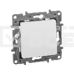 Переключатель ETIKA 10А, на винтах, бел., фото 1