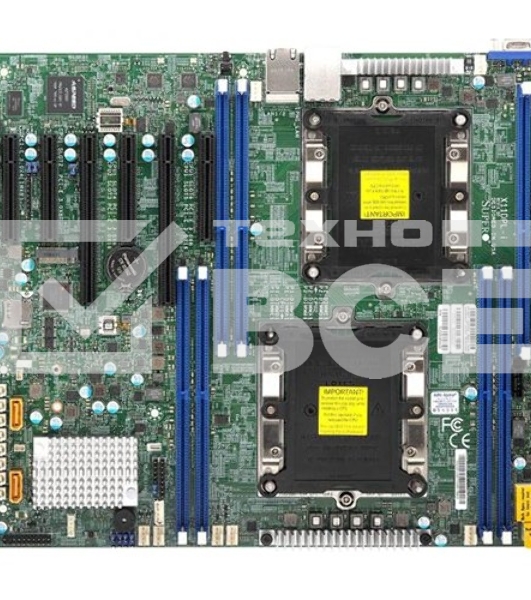 Серверная материнская плата Supermicro MBD-X11DPL-I-B, 2xLGA 3647, Intel C621, 8xDDR4, 10xSATA, 2xPCI-E 3.0 x16, 3xPCI-E 3.0 x8, 1xPCI-E 3.0 x4, 1xM.2, 2x1Gb LAN, 4xUSB 2.0, 3xUSB 3.2 Gen 1, 1xVGA, 1xCOM, 1xTPM, ATX